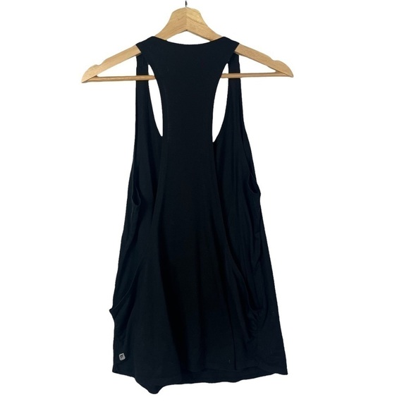 Fabletics Black Two Layered Scoop Neck Athletic Tank Top L - Picture 2 of 4